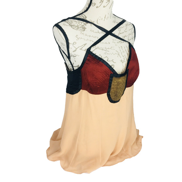 NWT Etro Milano Italy Womens Vintage 100% Silk Camisole Top Size 10 USA Italy 44 - Picture 2 of 15